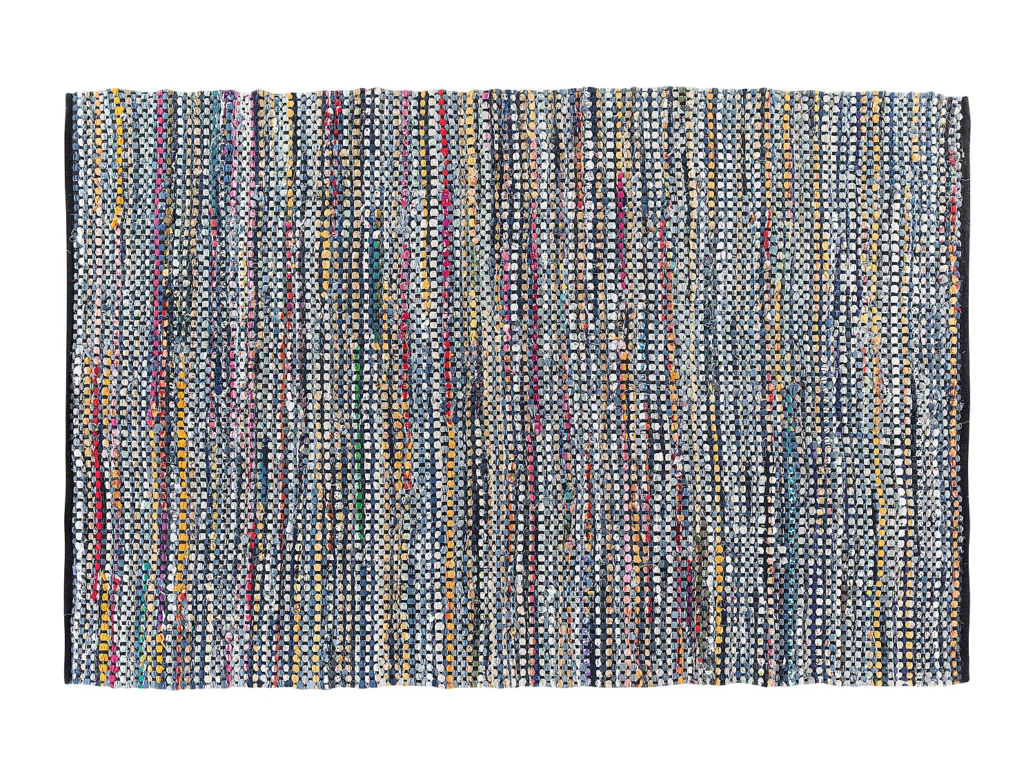 Teppich bunt 140 x 200 cm Kurzflor Wohnzimmer Alanya