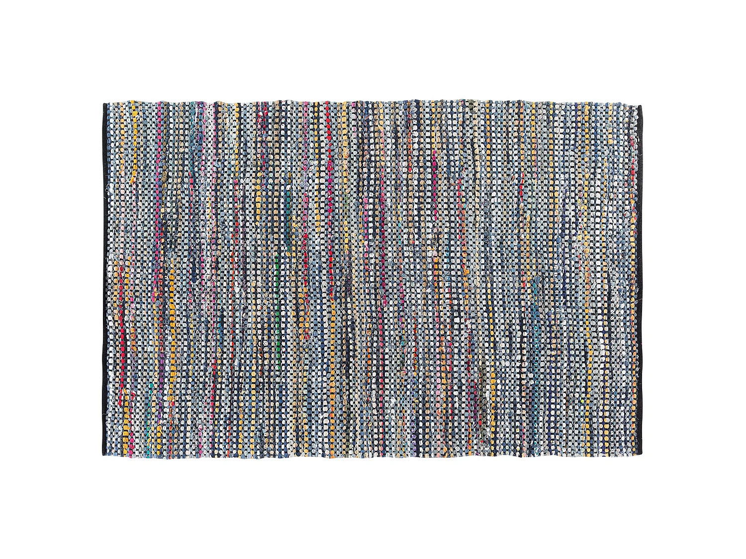 Teppich Baumwolle bunt 140 x 200 cm Kurzflor ALANYA