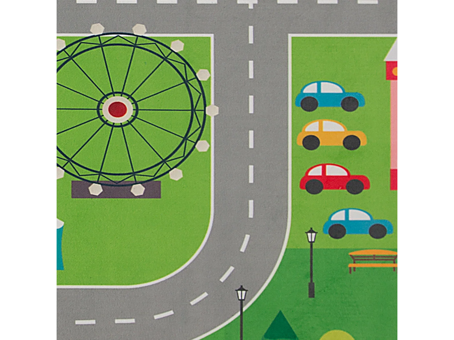 Vloerkleed polyester groen 80 x 150 cm SEBEN