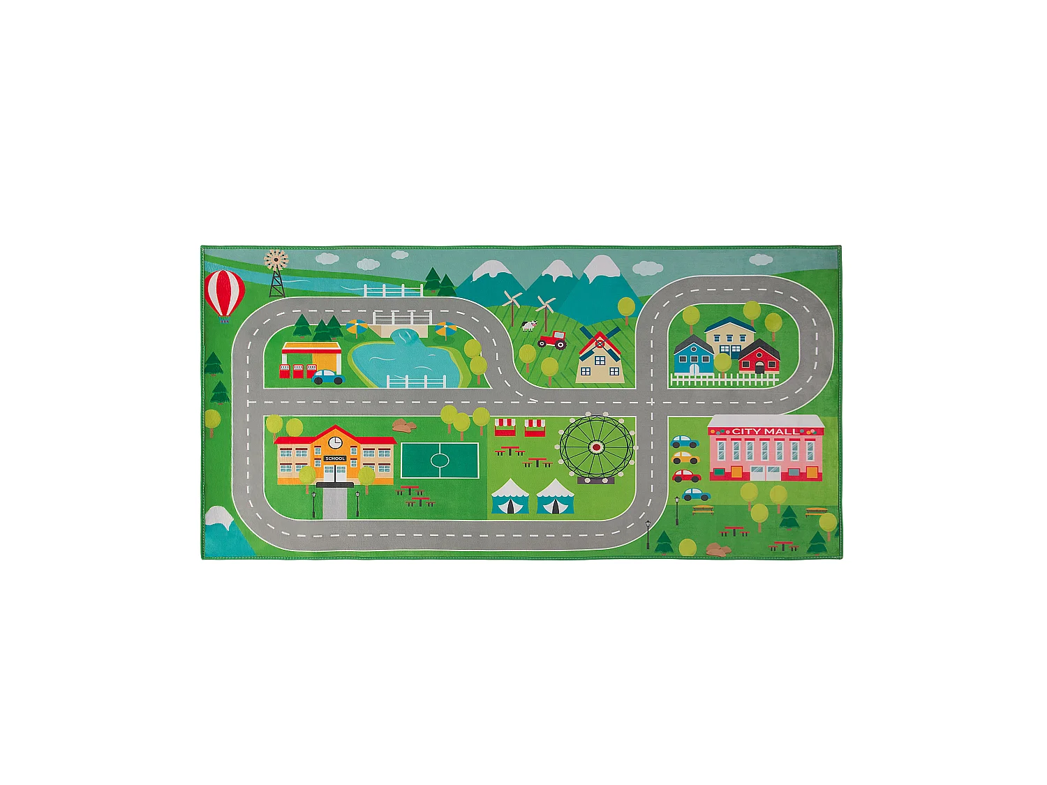 Tapis pour enfant vert 150 x 80 cm SEBEN