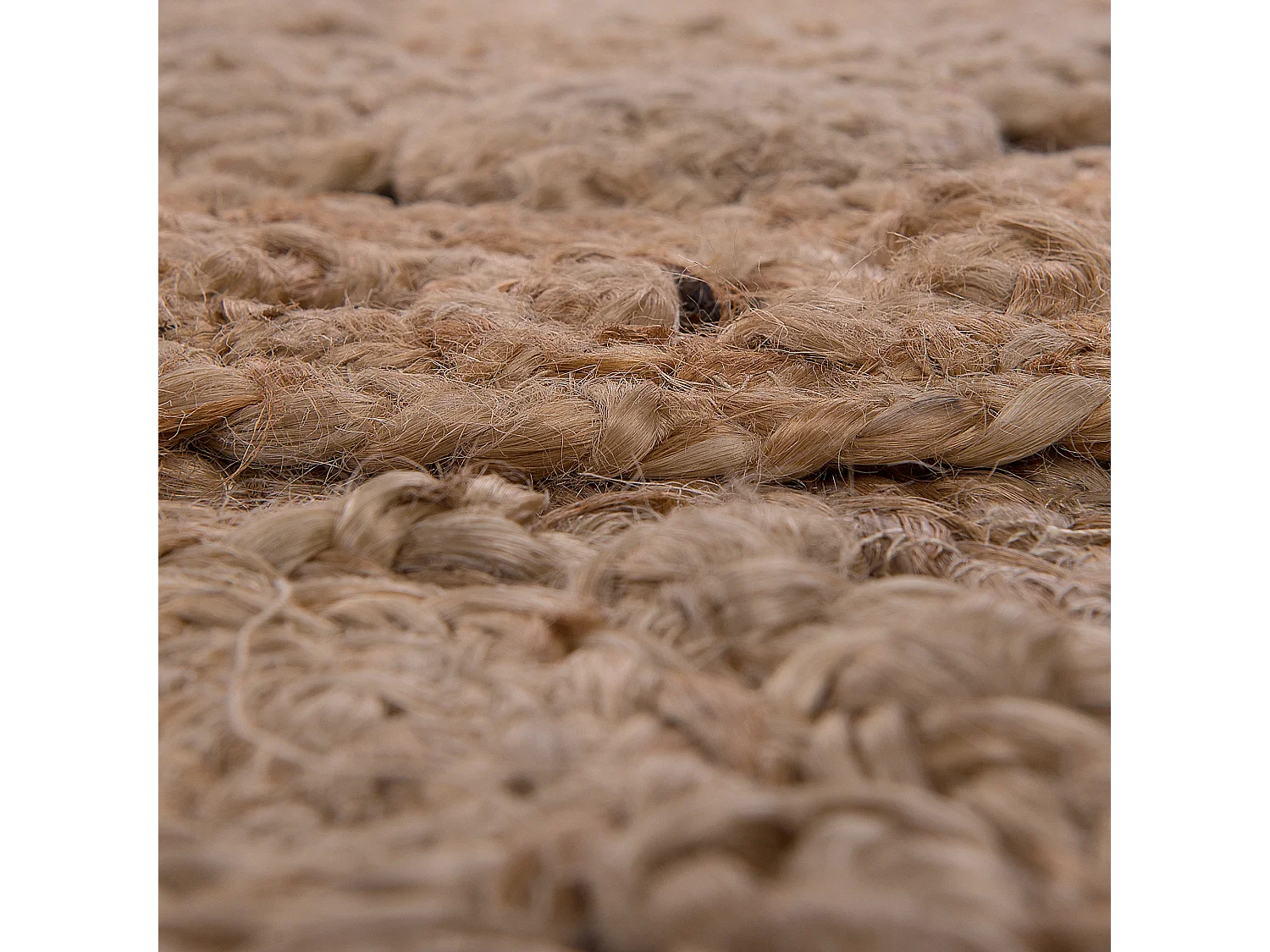 Tappeto iuta beige ø 120 cm BUCAK