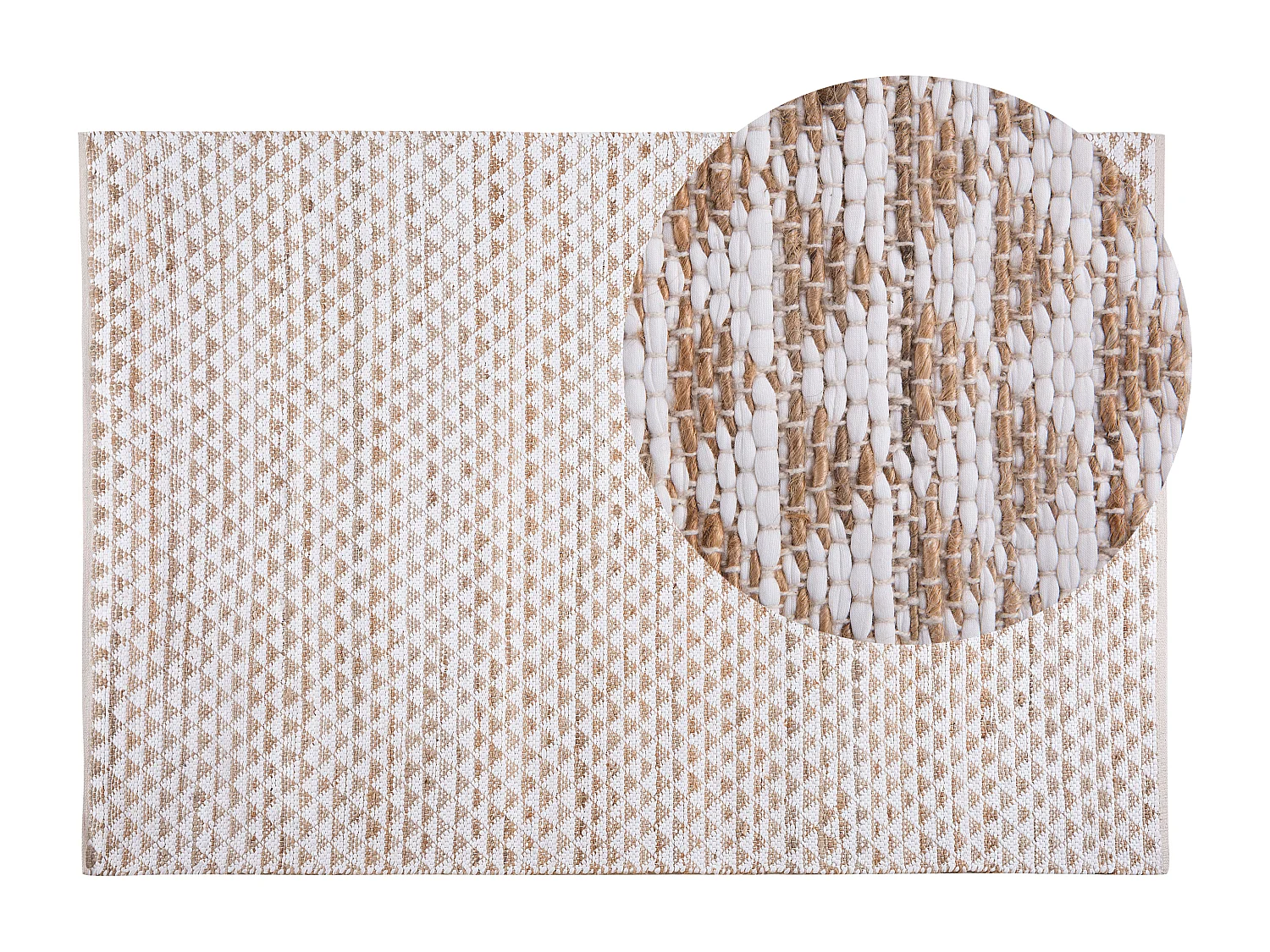 Vloerkleed katoen beige 140 x 200 cm TUNCELI