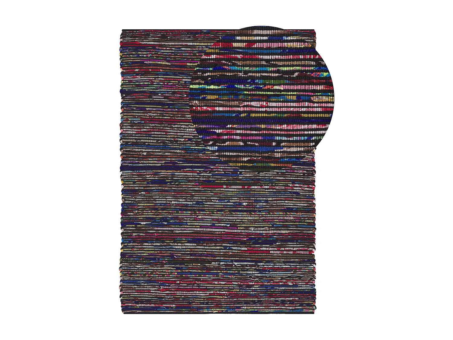 Tapis en coton multicolore foncé 160 x 230 cm BARTIN