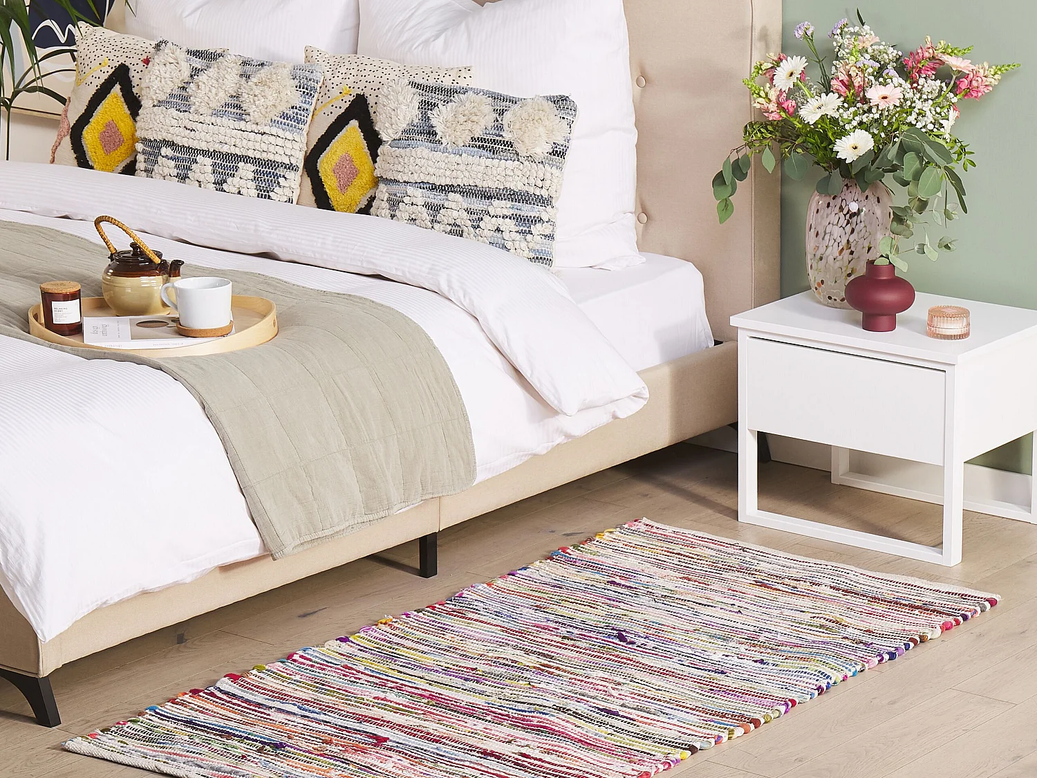 Tapis en coton multicolore 80 x 150 cm BARTIN