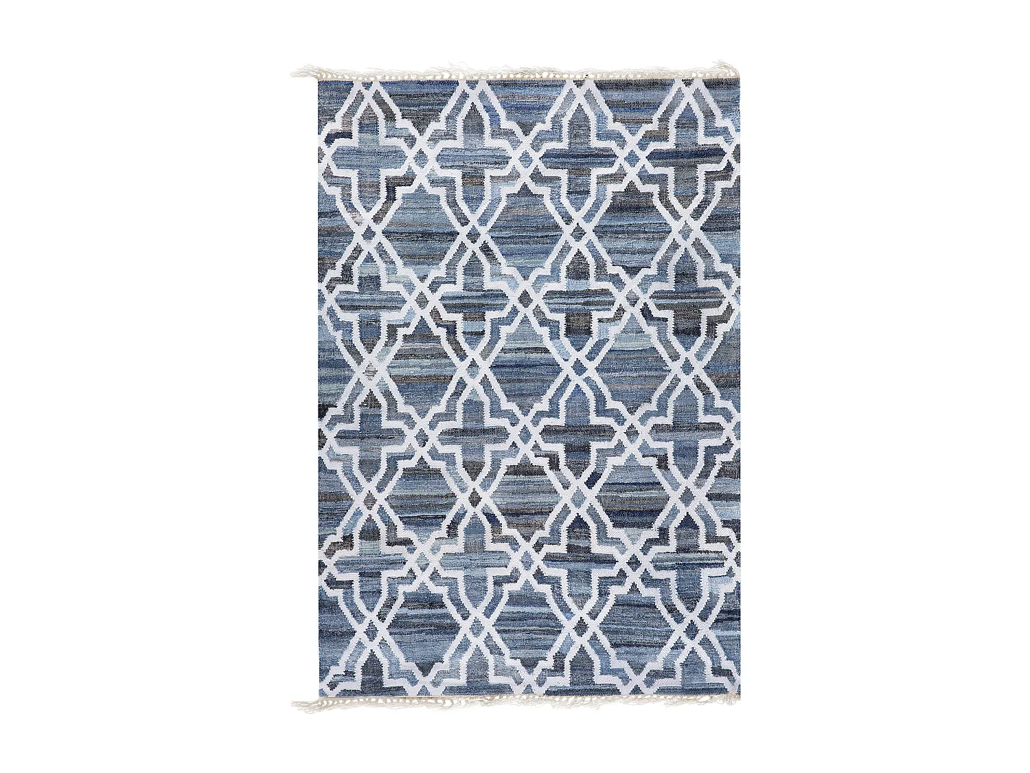 Alfombra de algodón azul oscuro 140 x 200 cm ADIYAMAN