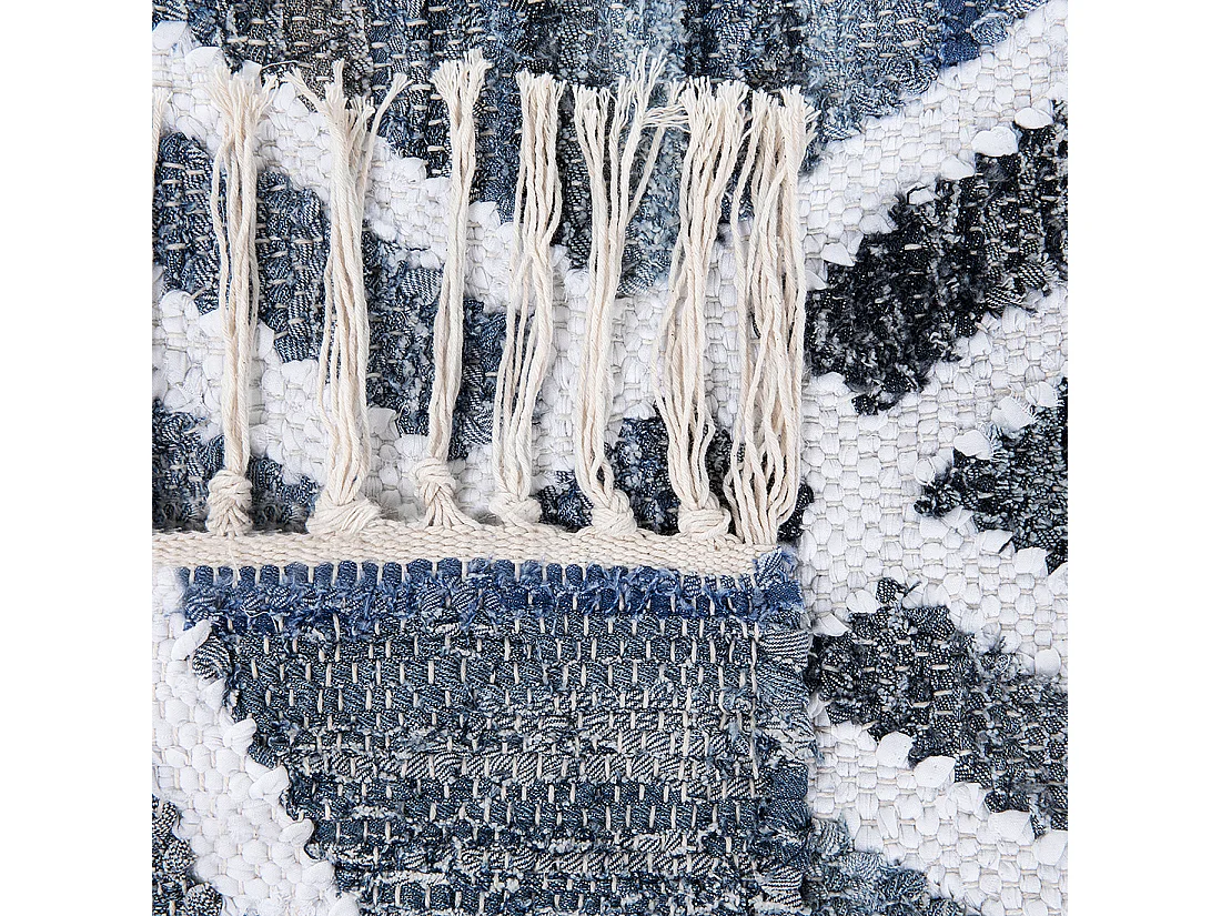 Vloerkleed katoen blauw 140 x 200 cm ADIYAMAN