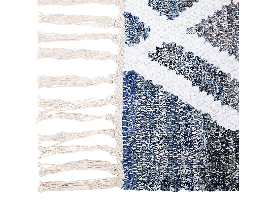 Vloerkleed katoen blauw 140 x 200 cm ADIYAMAN