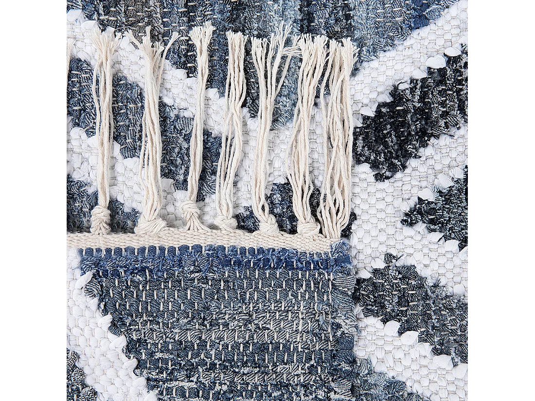 Tappeto cotone blu 140 x 200 cm ADIYAMAN