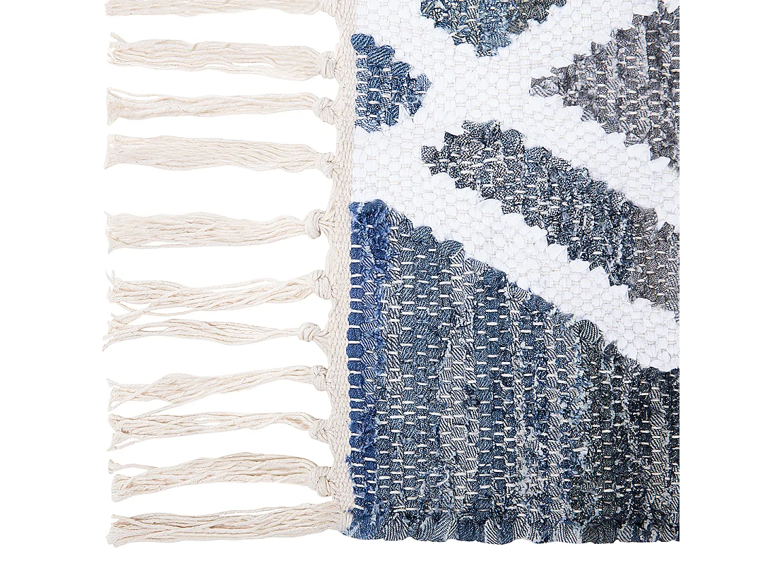 Tappeto cotone blu 140 x 200 cm ADIYAMAN