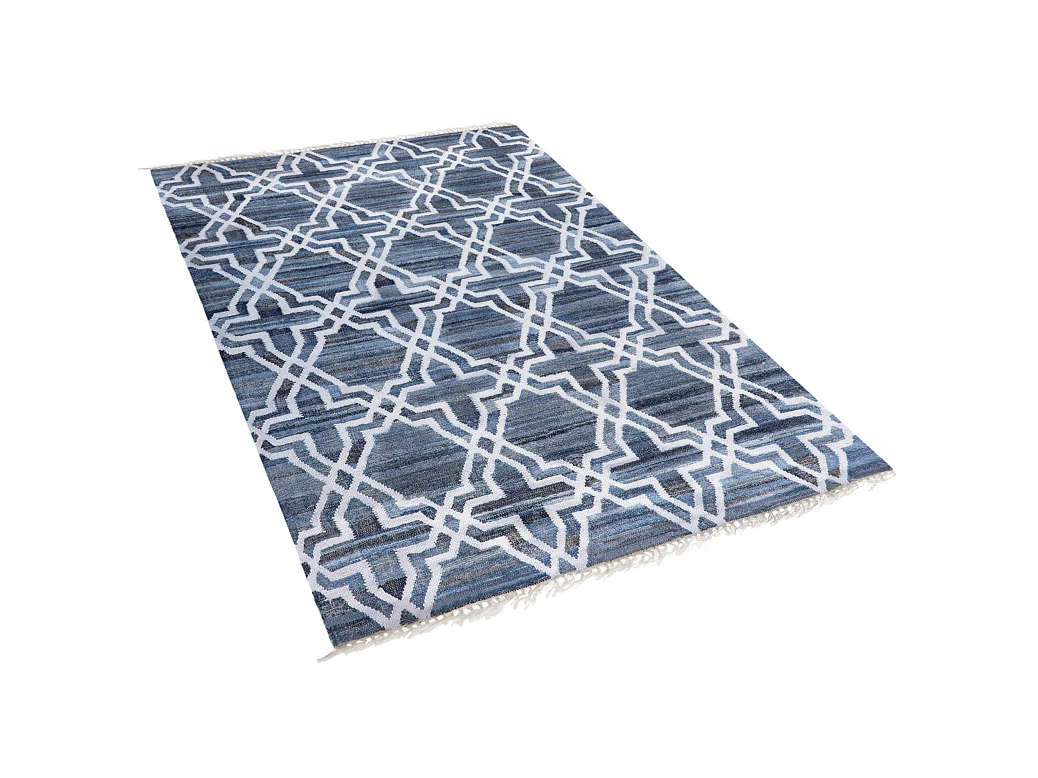 Tapis en coton denim bleu 140x200 cm ADIYAMAN