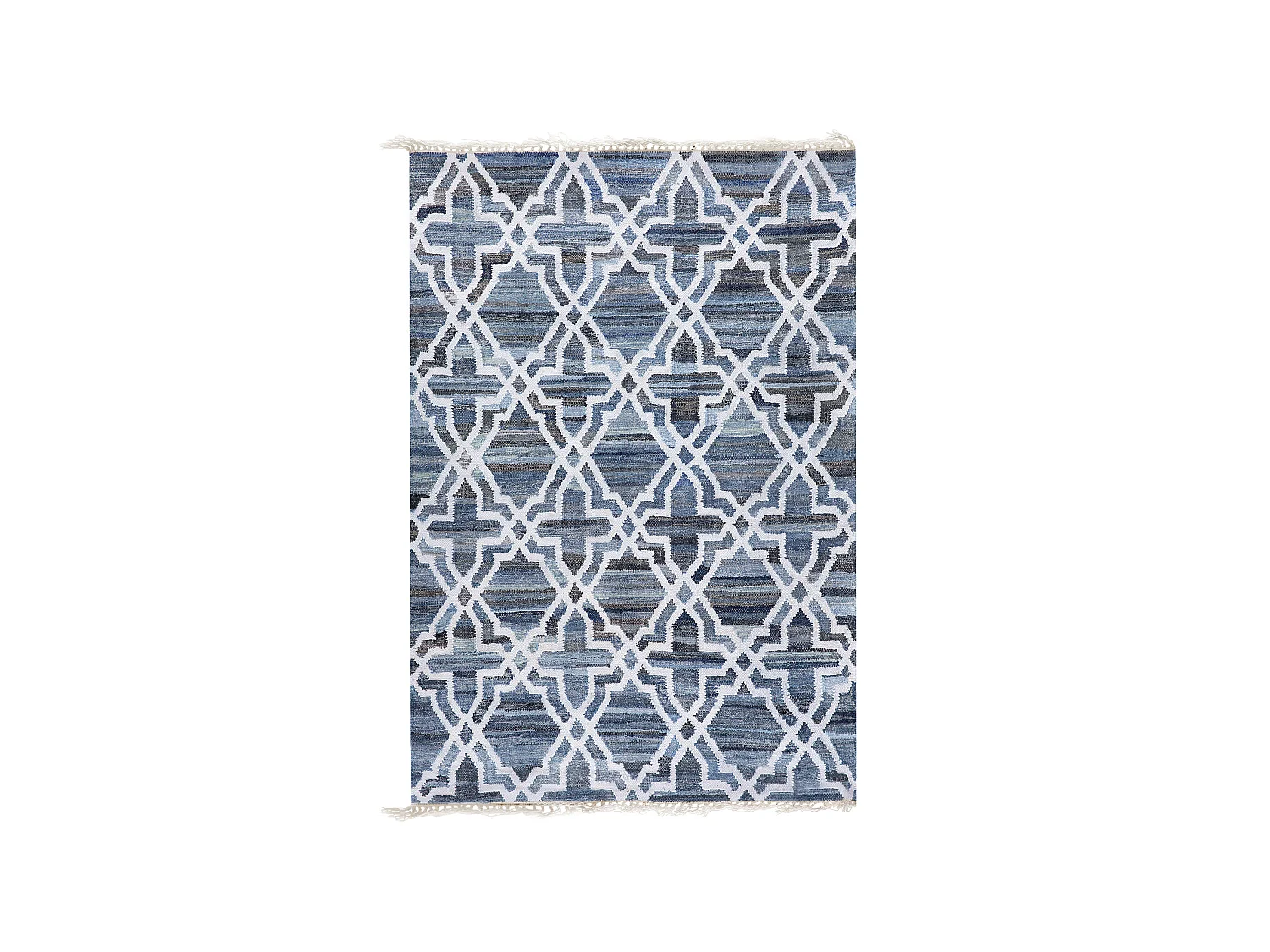Tapis en coton denim bleu 140x200 cm ADIYAMAN