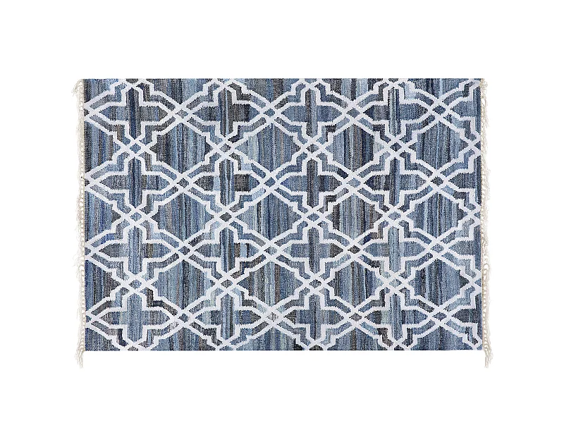 Tapis ADIYAMAN Bleu 140 x 200 cm Coton