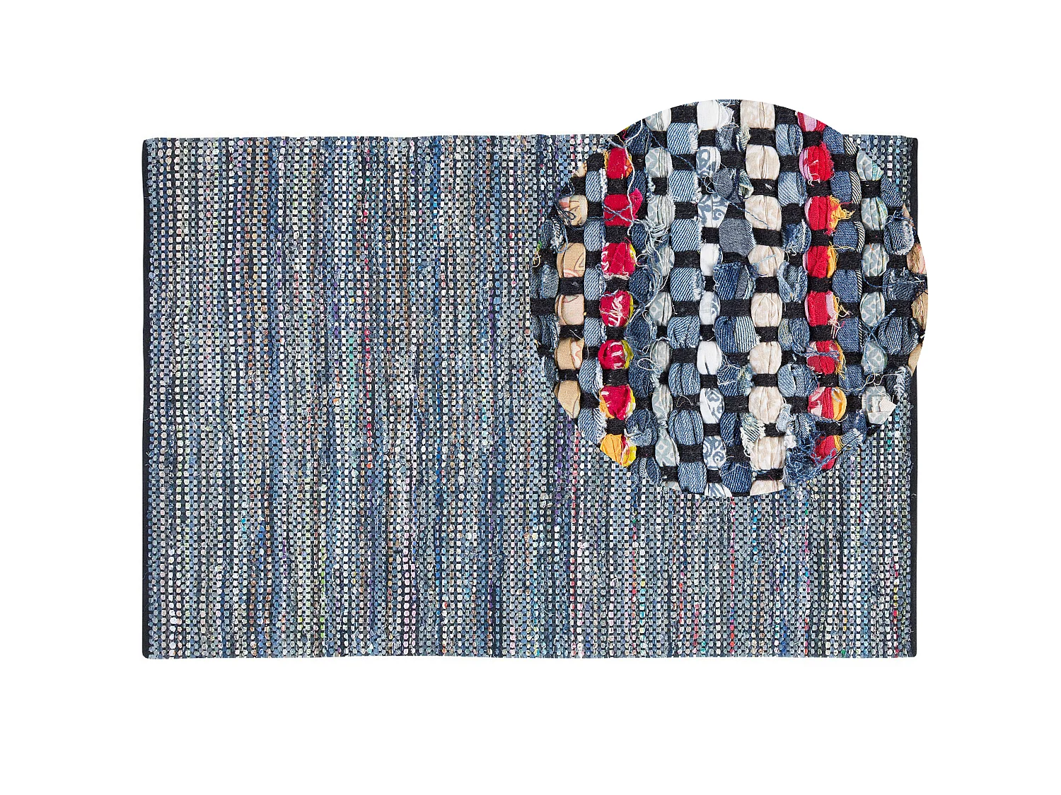 Teppich Baumwolle bunt 160 x 230 cm Kurzflor ALANYA