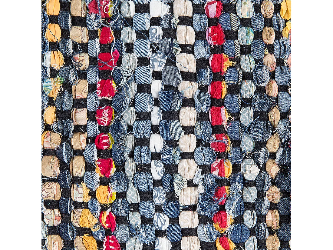 Teppich Baumwolle bunt 160 x 230 cm Kurzflor ALANYA