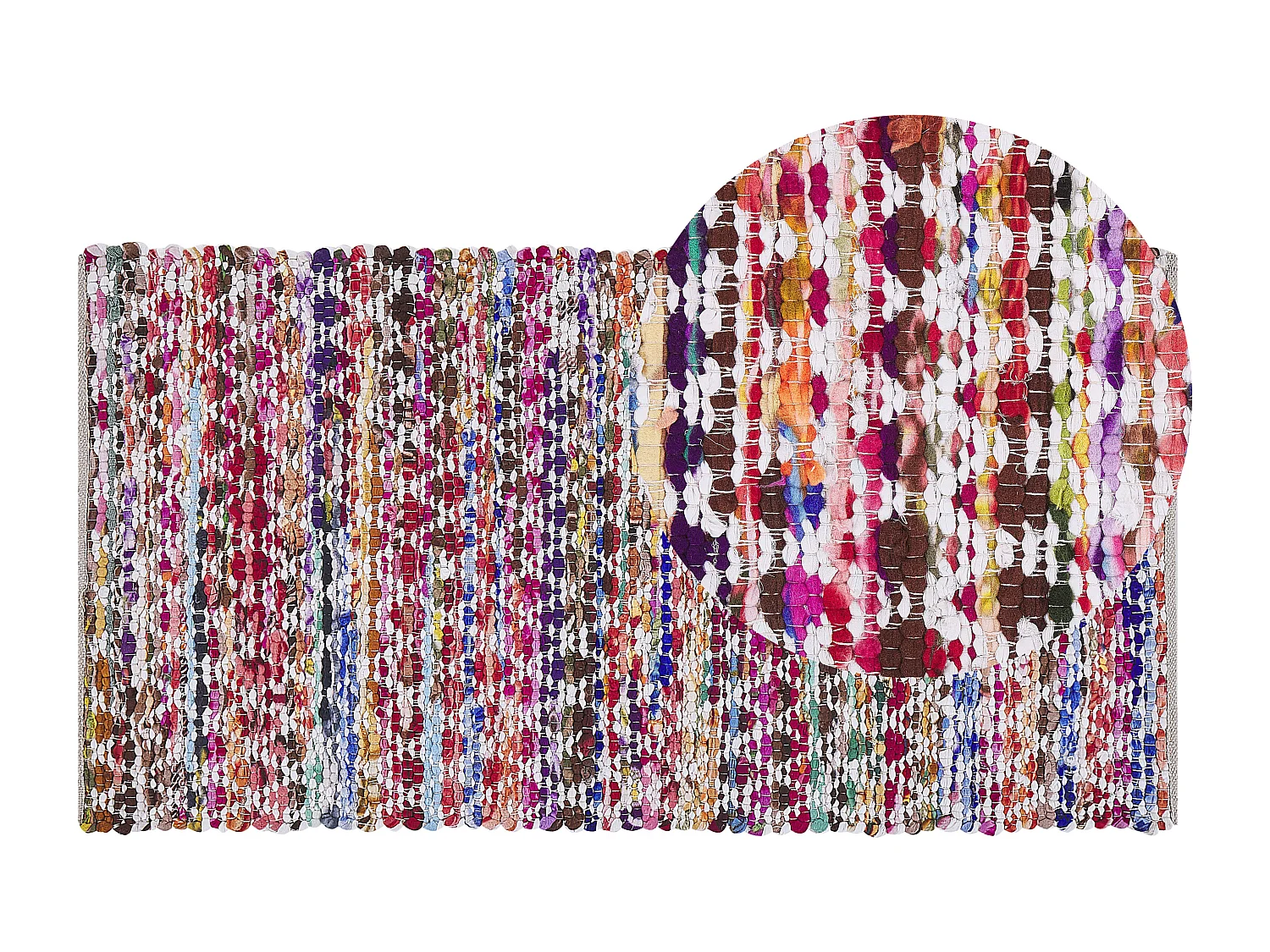 Fröhlicher Teppich bunt 80 x 150 cm handgewebt rechteckig Arakli