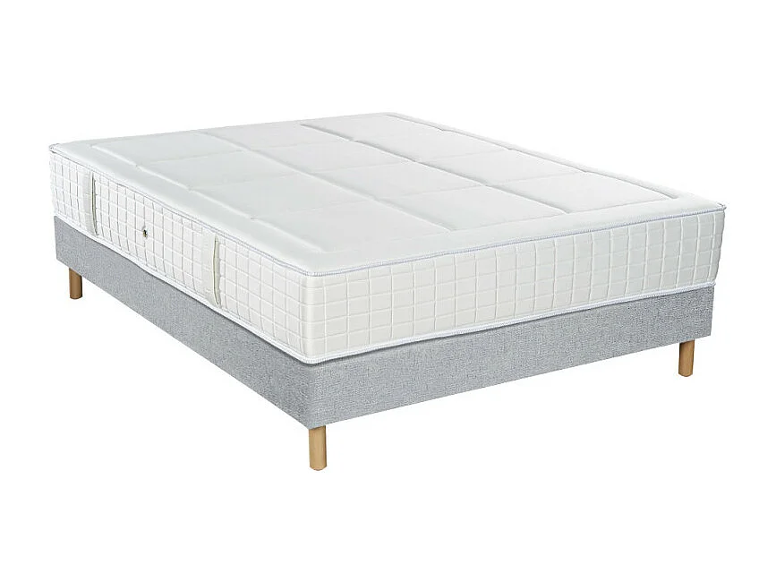 Ensemble Essenzia  SPRING 2600 Ferme + Sommier Tradition Graphic 19cm + Pieds 140x190 Ressorts