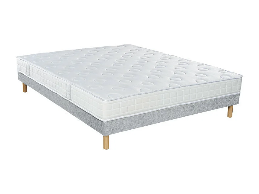 Ensemble Essenzia  SPRING 600 CLASSIC FERME + Sommier Tradition graphic 13 cm + Pieds 160x200 Ressorts