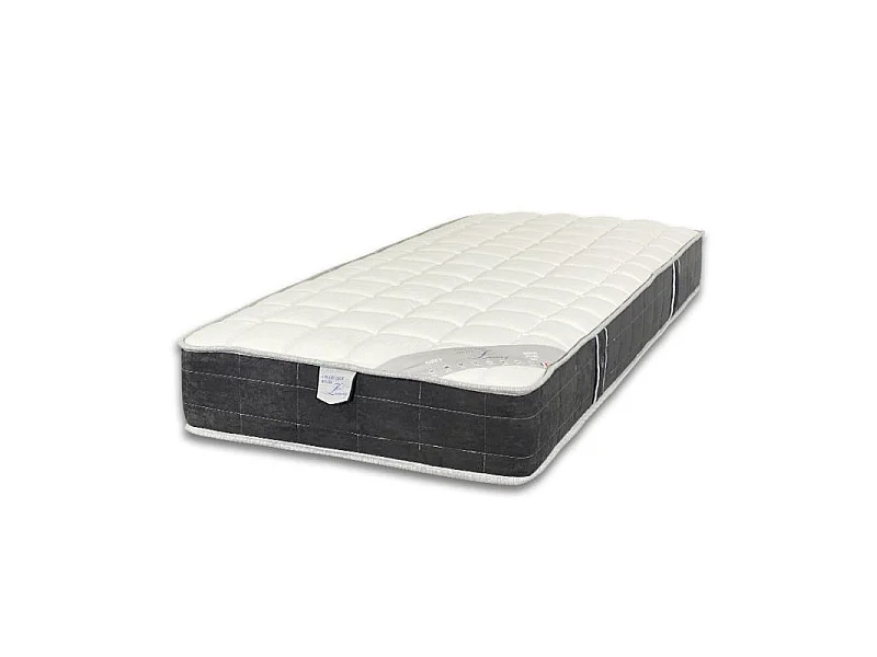 Ensemble lit électrique Essenzia Zen Grey Classic + Sommier Emotion marron 70x190 Ressorts