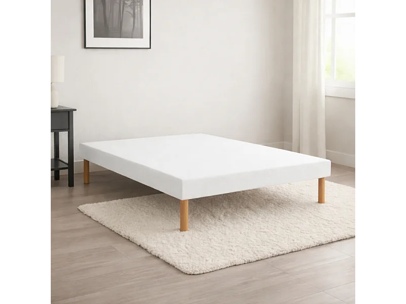 Sommier Essenzia TRADITION GRAPHIC 13cm Blanc 90x190 Lattes