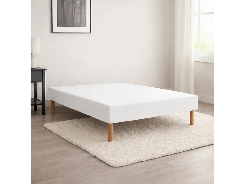 Sommier Essenzia TRADITION GRAPHIC 19cm Blanc 90x190 Lattes