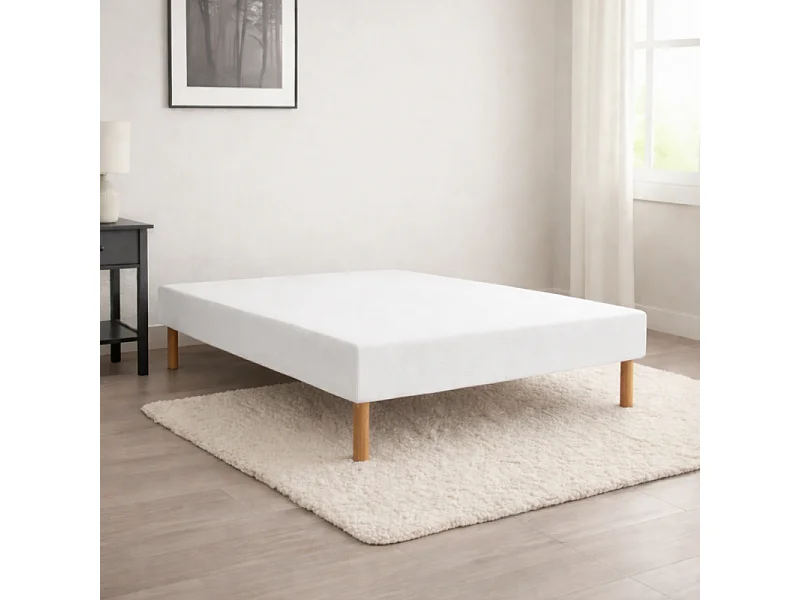 Sommier Essenzia TRADITION GRAPHIC 19cm Blanc 180x190 Lattes