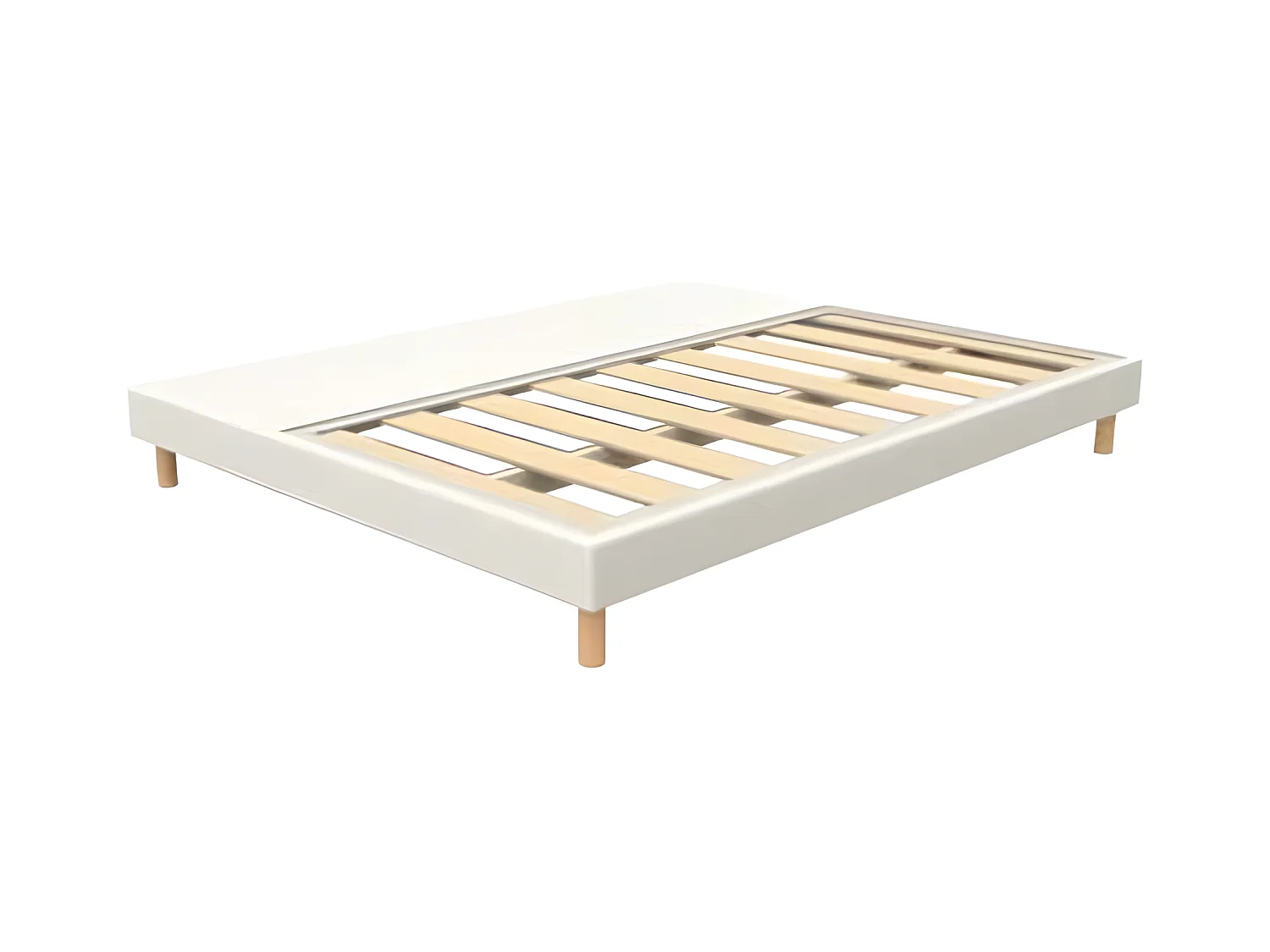 Sommier Alitea TRADITION BLANC 160x200 Lattes