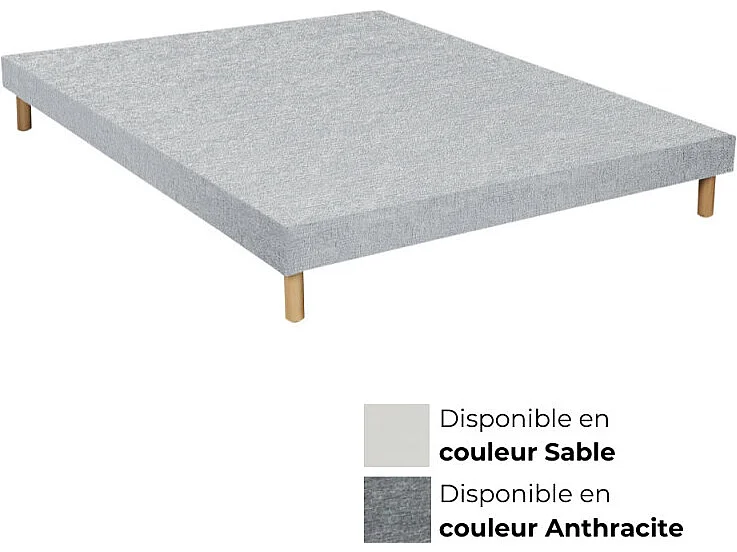 Sommier Essenzia TRADITION GRAPHIC 19cm Blanc 200x200 Lattes