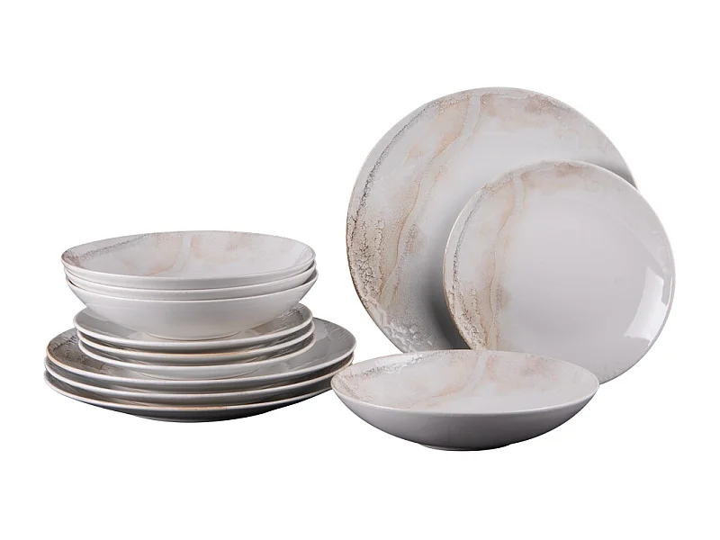 Service d'assiettes 12 pièces Mojave