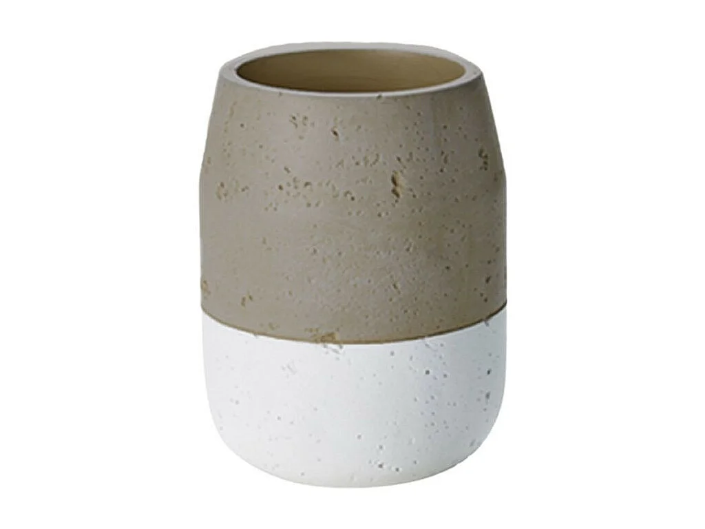 Set salle de bain bicolore 3 pièces céramique taupe