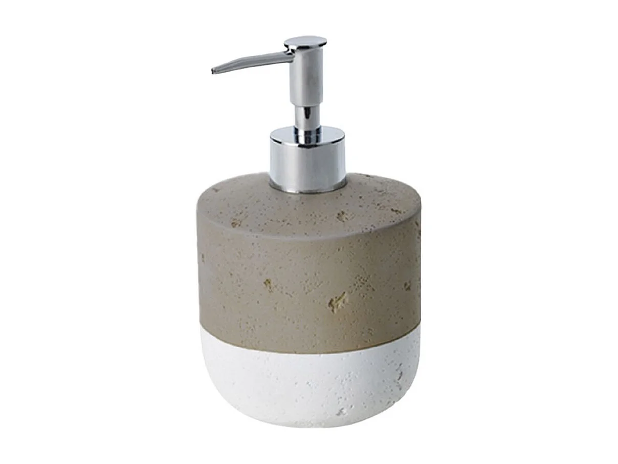 Set salle de bain bicolore 4 pièces en céramique taupe