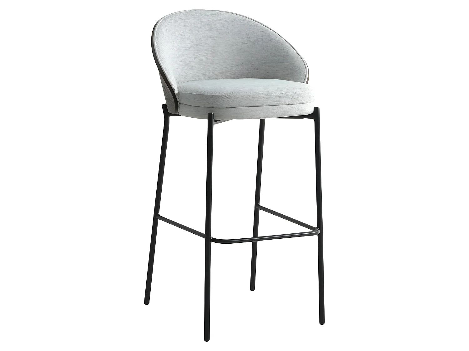 Canelas barstoel lichtgrijs, donker bruin.