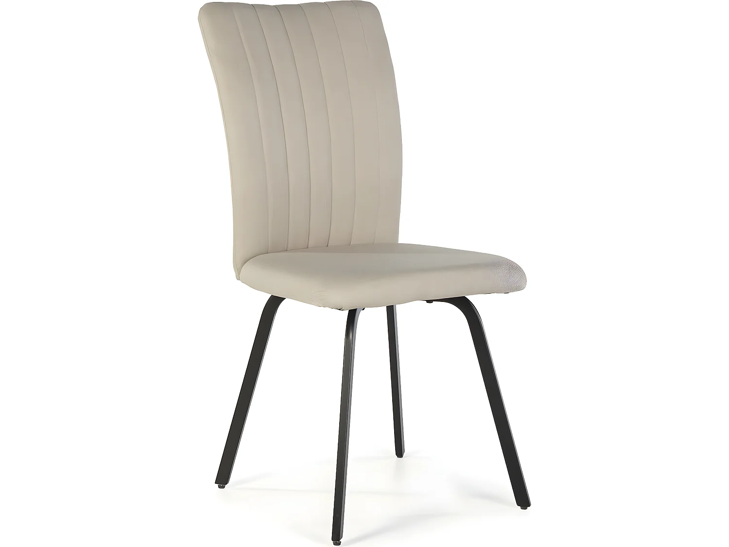 Lot de 4 chaises en tissu beige - Lonni