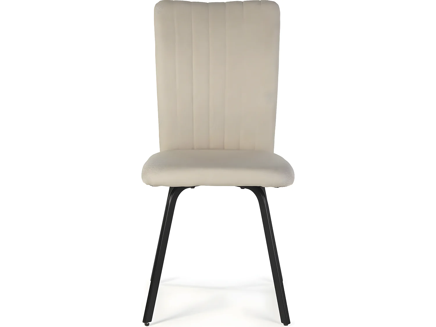 Lot de 4 chaises en tissu beige - Lonni