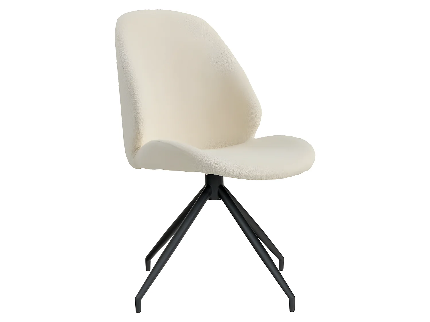 Chaise Pivotante En Tissu Bouclé Monte Carlo