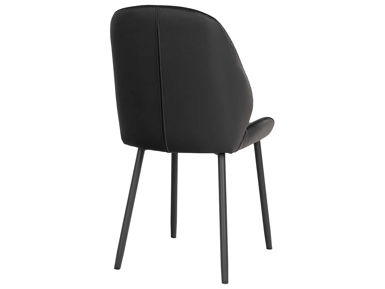 Monte Carlo Esszimmerstuhl PU Kunstleder schwarz.