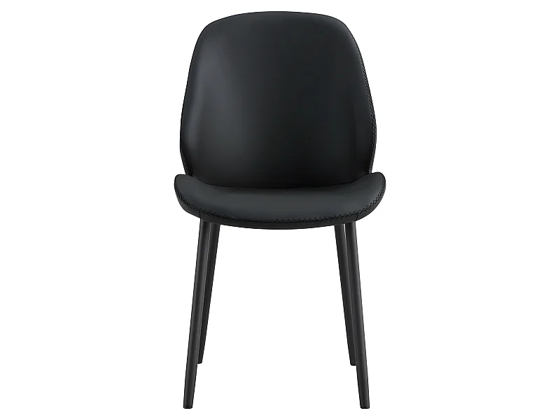 Monte Carlo Esszimmerstuhl PU Kunstleder schwarz.