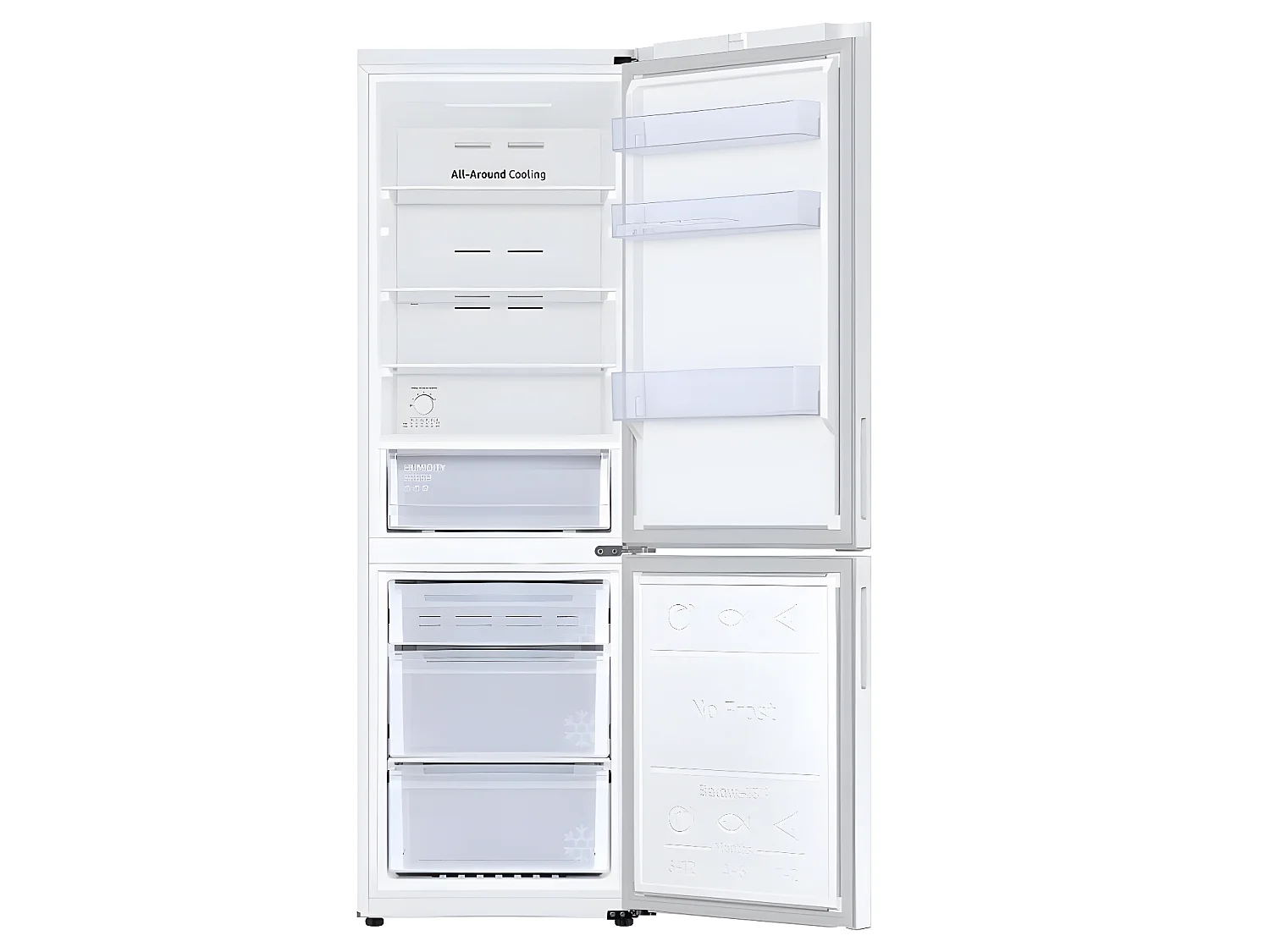 Samsung RB33B610FWW Frigorifero Combinato EcoFlex No Frost 344L Classe F Bianco