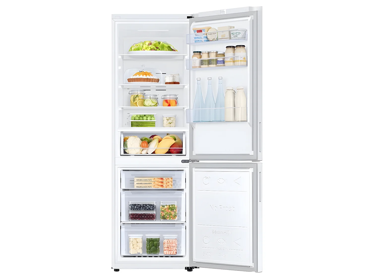 Samsung RB33B610FWW Frigorifero Combinato EcoFlex No Frost 344L Classe F Bianco