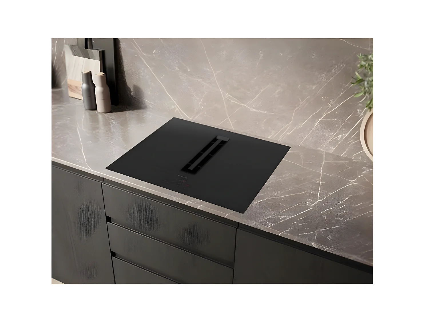 Siemens Table de cuisson aspirante induction 60cm 4 foyers 7400w noir - ED611BS16E