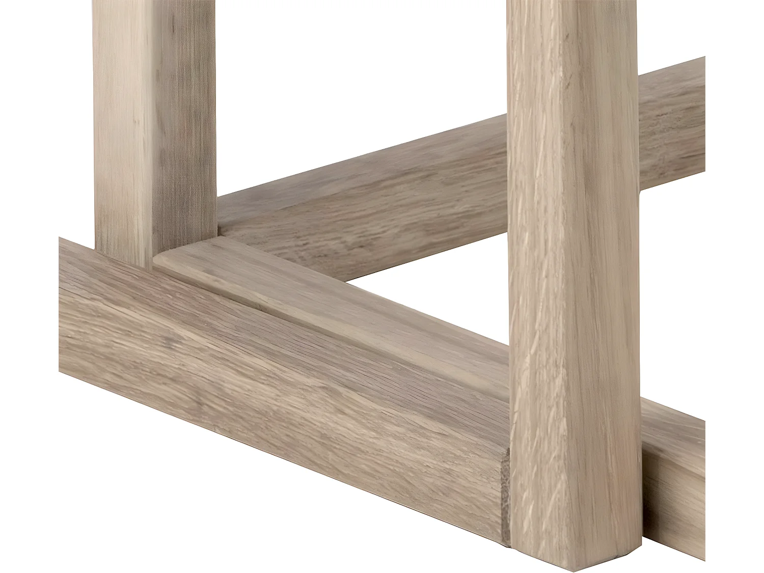 Corn Couchtisch 2 stk. in massiver Eiche und Eichenfurnier weiss gelaugt.