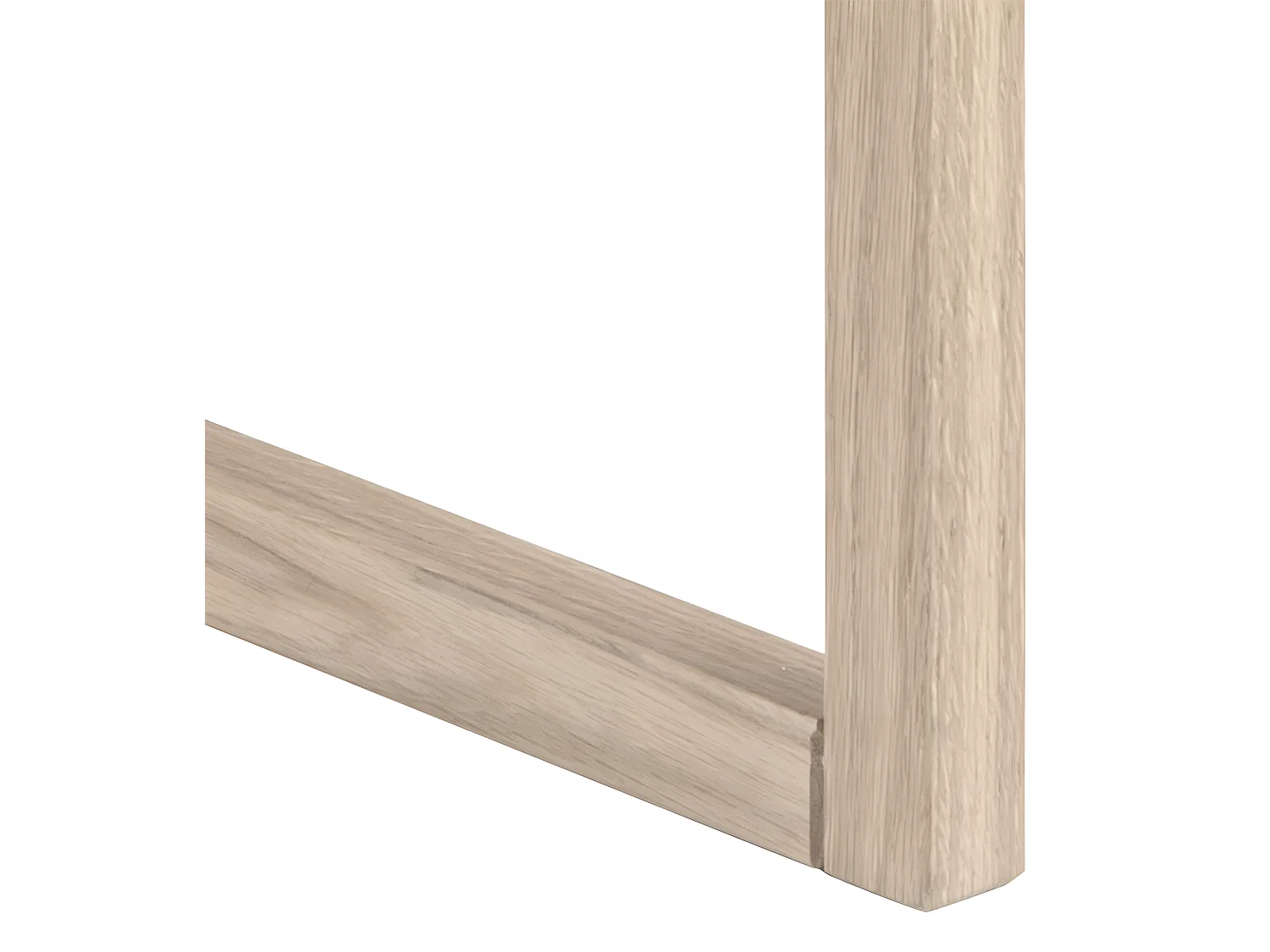 Corn Table basse 2 pièces en chêne massif et, en plaqué chêne délavé blanc.