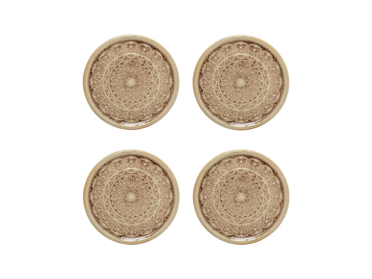 Porte-Bougies Soucoupes Doily - Bleu