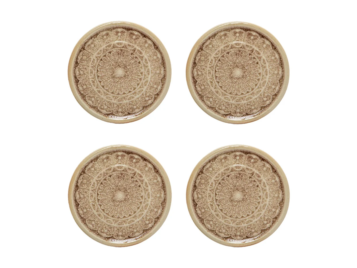 Porte-Bougies Soucoupes Doily - Bleu