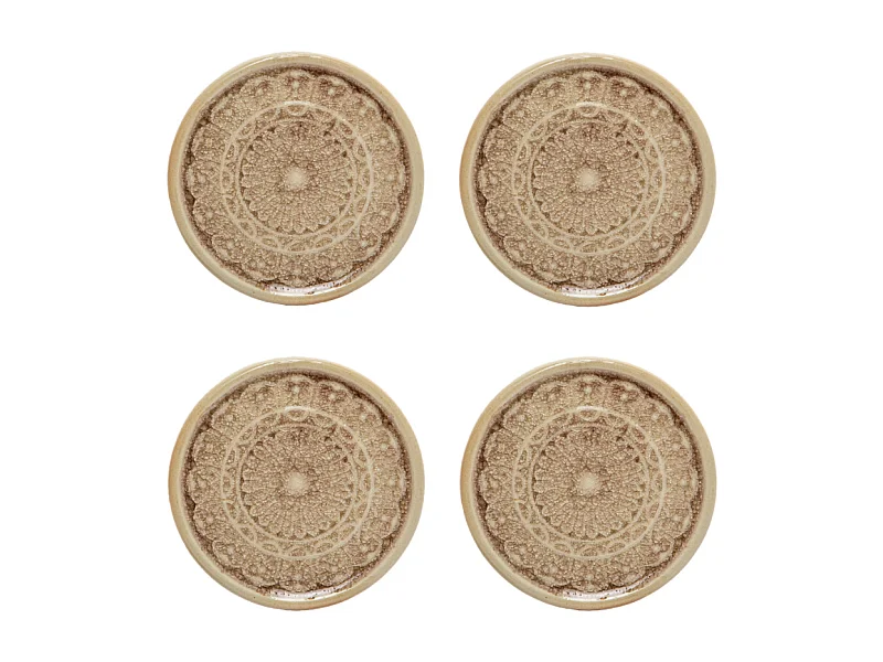 Porte-Bougies Soucoupes Doily - Bleu