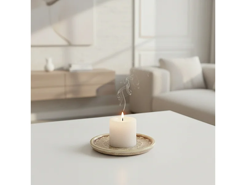 Porte-Bougies Soucoupes Doily - Beige