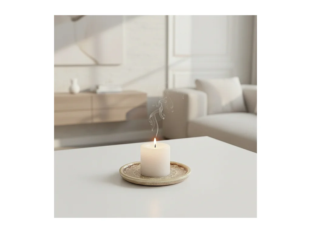 Porte-Bougies Soucoupes Doily - Beige