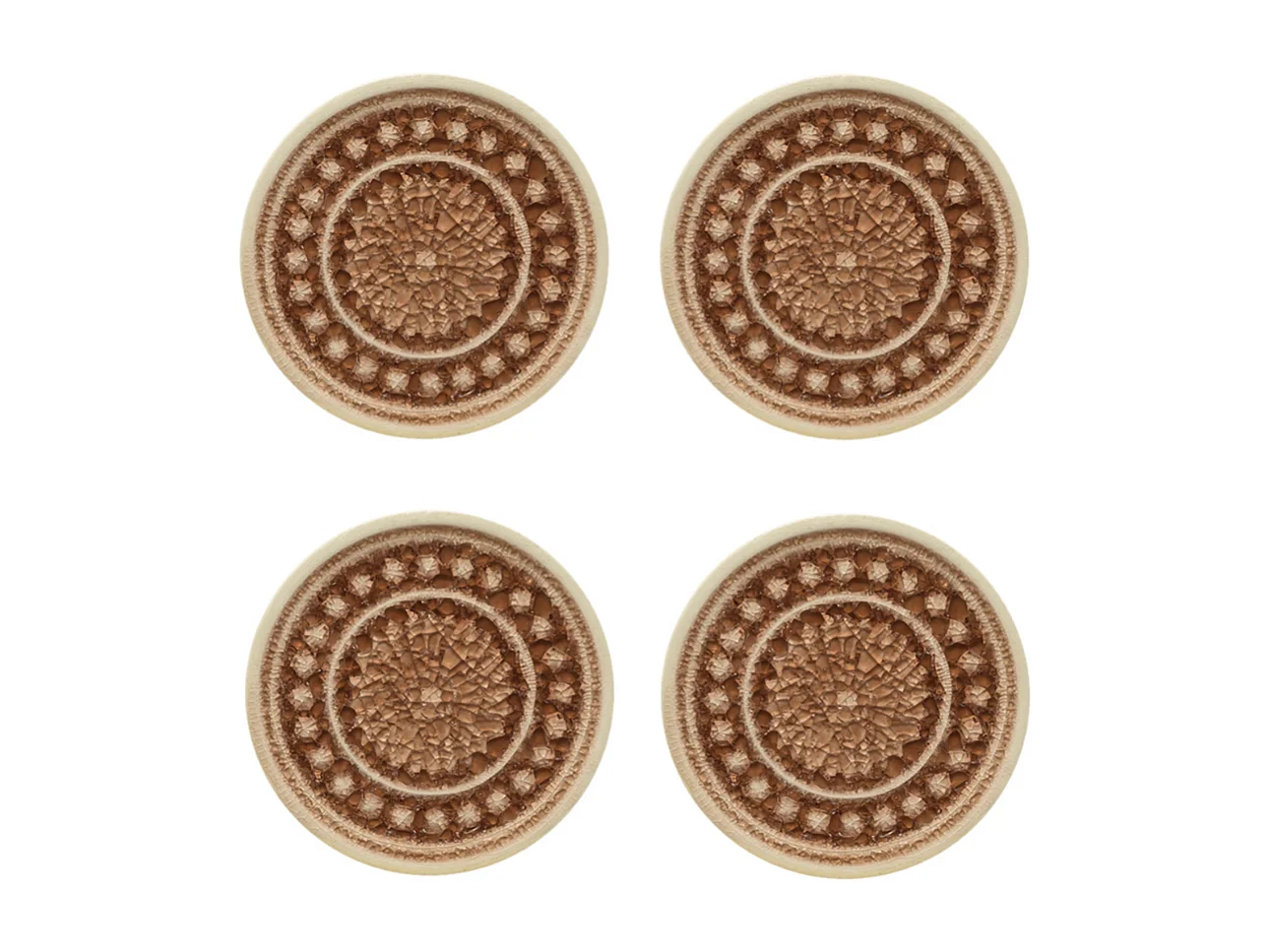 Porte-Bougies Soucoupes Doily - Beige