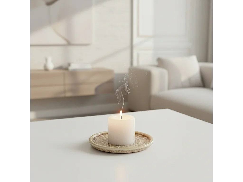 Porte-Bougies Soucoupes Doily - Beige