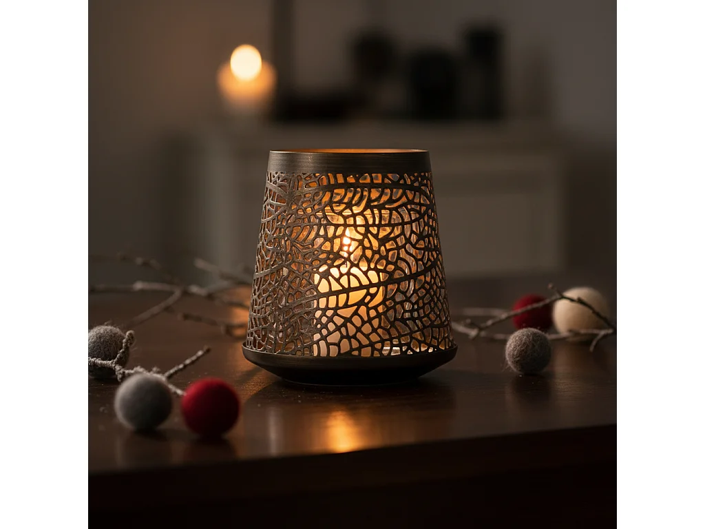 Lanterne Leaf - Marron