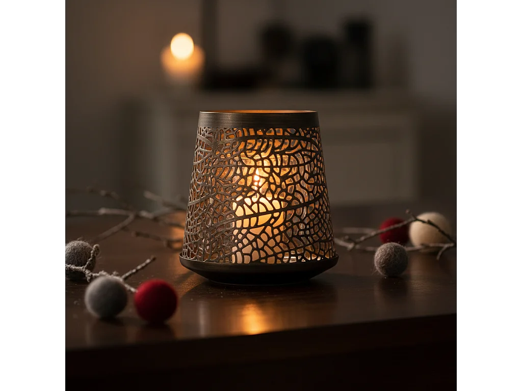 Lanterne Leaf - Marron